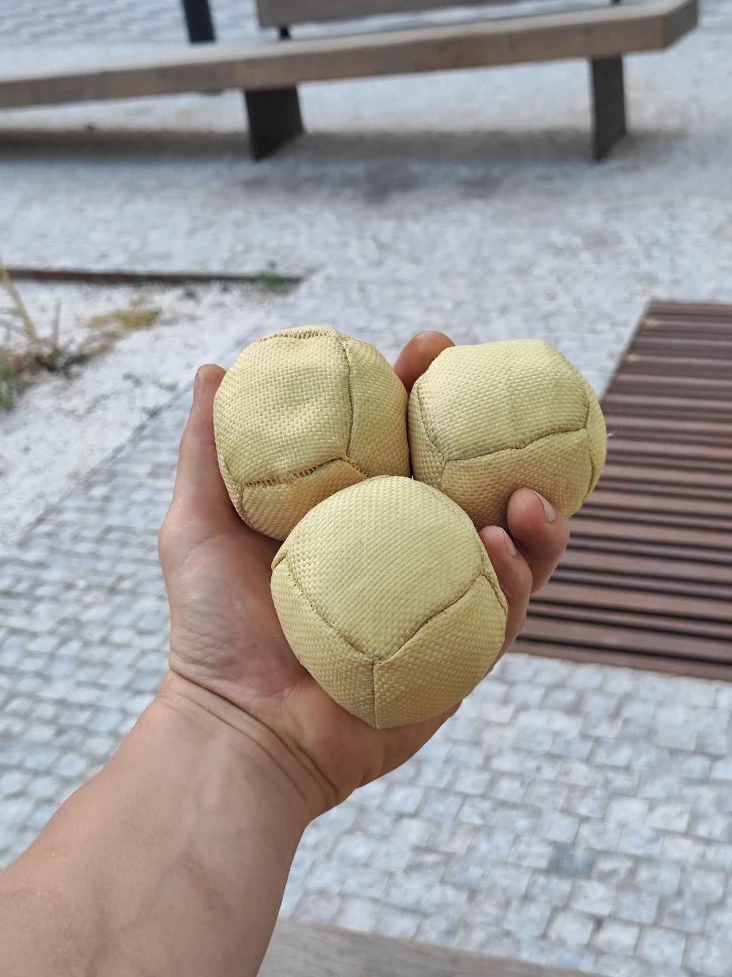 Fire beanbag juggling balls