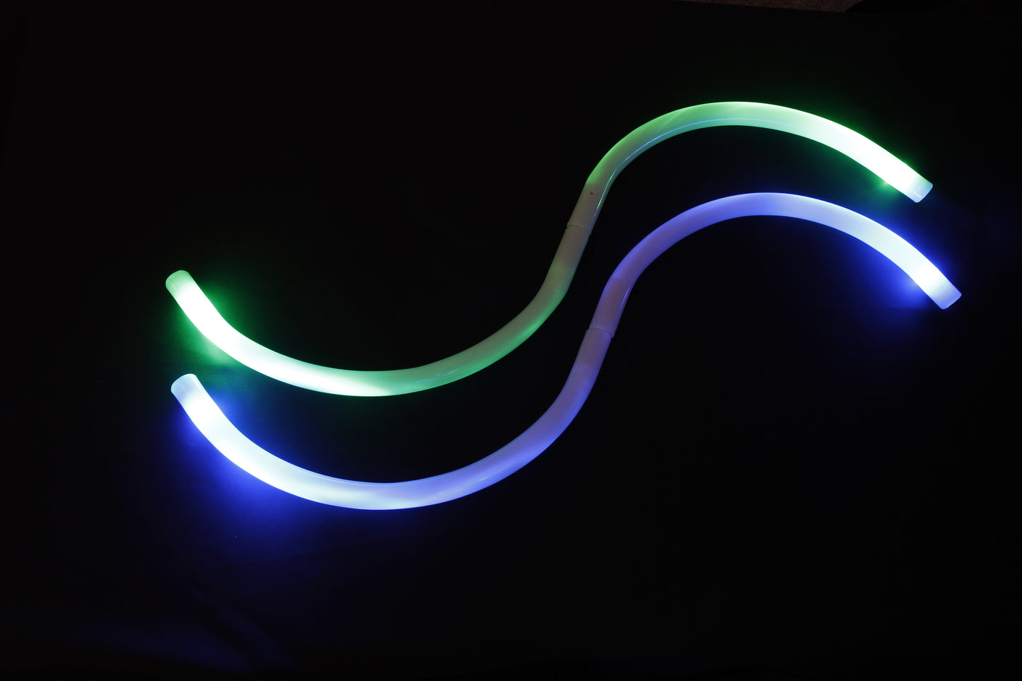 Led S-Staff S Staff Buugeng Fibre Optic Lightup And Juggle