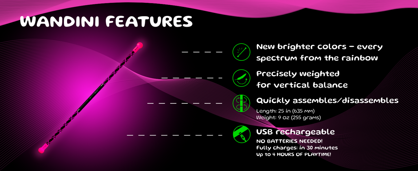 LED flow wand levistick