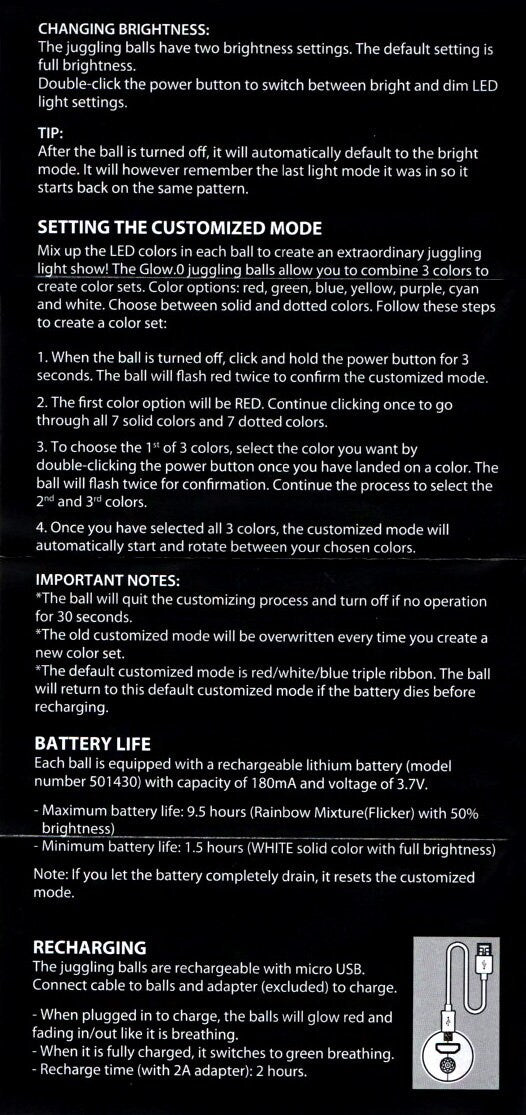 Svítící míčky Wes Peden