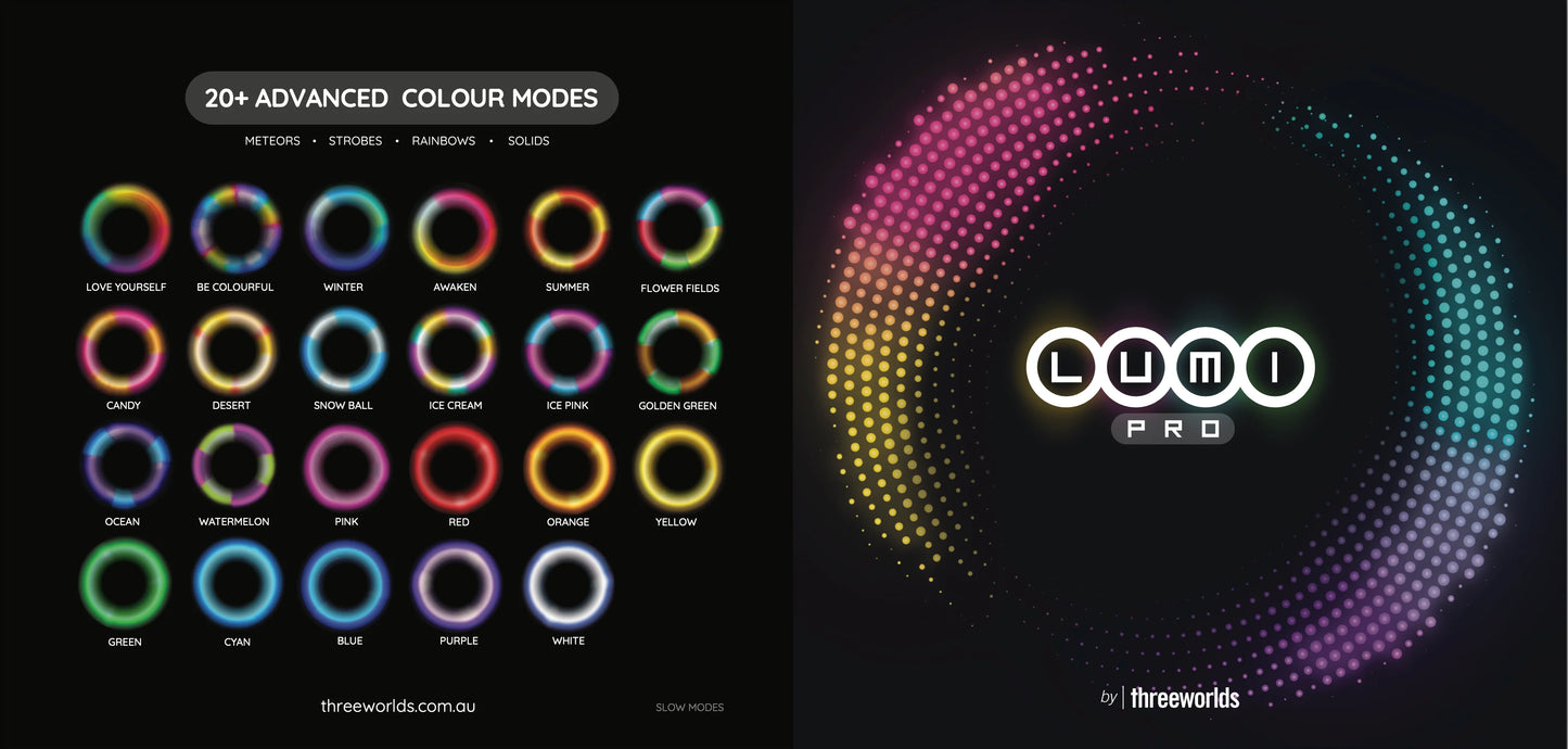 LED Dragonstaff heads 22mm - Lumi